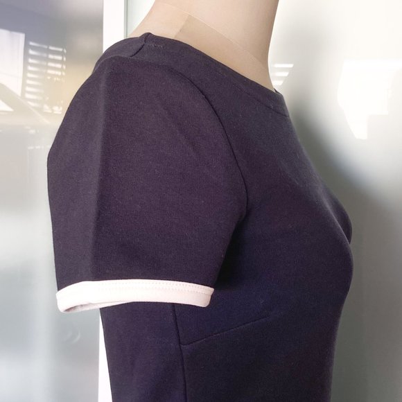 NWT Navy J. Crew drop waist dress with white trim size 2 - Picture 9 of 11